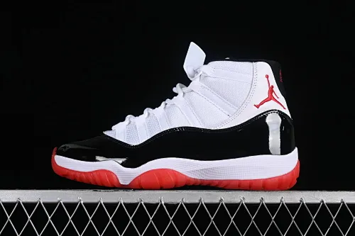 All categories Air Jordan Jordan series basketball shoes Air Jordan 11 Air Jordan 11 Retro AJ11 Joe 11 patent leather black and white red CT8012-106